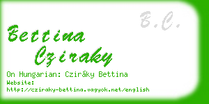 bettina cziraky business card