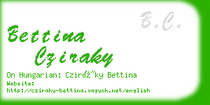 bettina cziraky business card